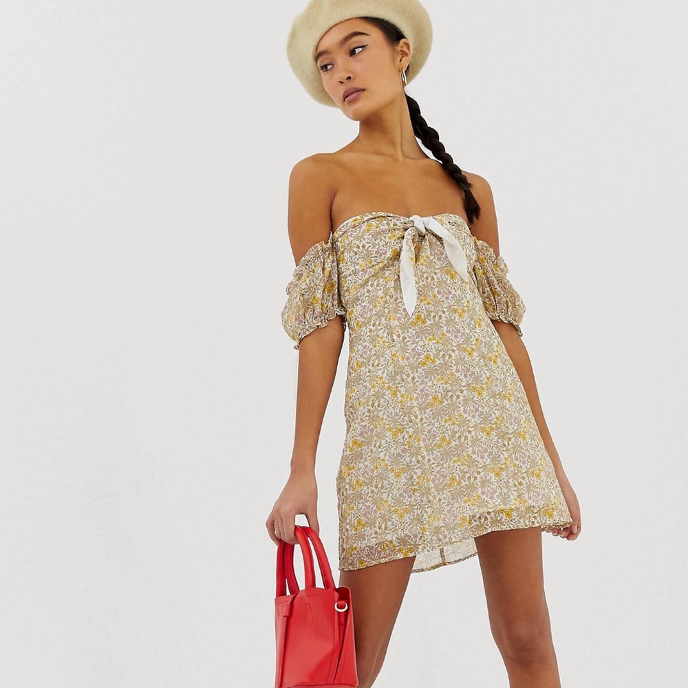 Emory Park Off Shoulder Floral Mini Dress